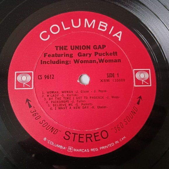 Vintage The Union Gap and Gary Puckett Woman Woman vinyl record, 1968 original - Picture 9 of 10